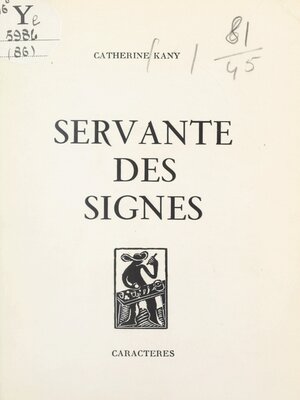 cover image of Servante des signes